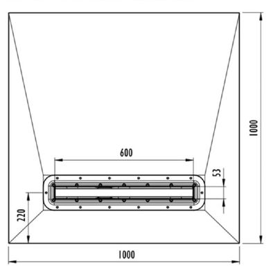 IMPEY AQUA-DEC LINEAR 4 WETROOM FLOOR FORMER 1000mm x 1000mm for TILED FLOORS, AD4L1010 IMPEY AQUA-DEC LINEAR 4 WETROOM FLOOR FORMER 1000mm x 1000mm for TILED FLOORS, AD4L1010